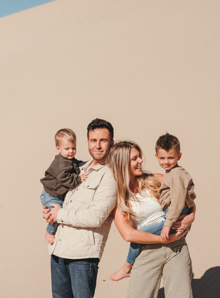 family photos on the dunes 