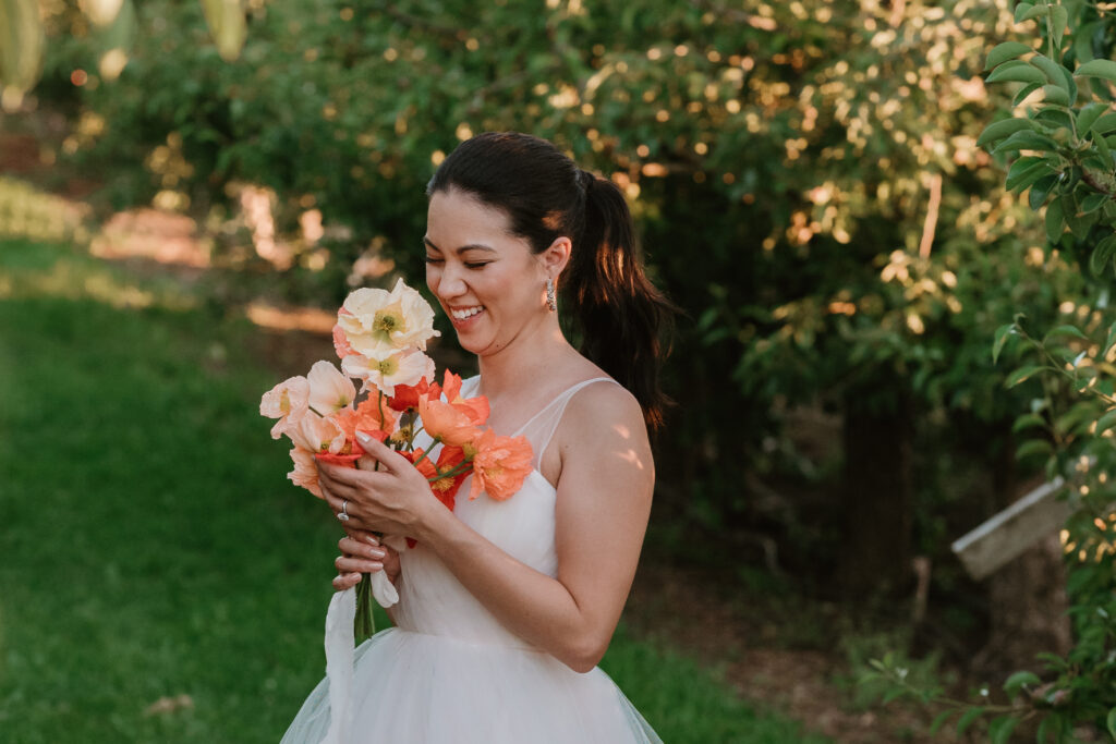 bridal bouquet at the orchard in hood river 