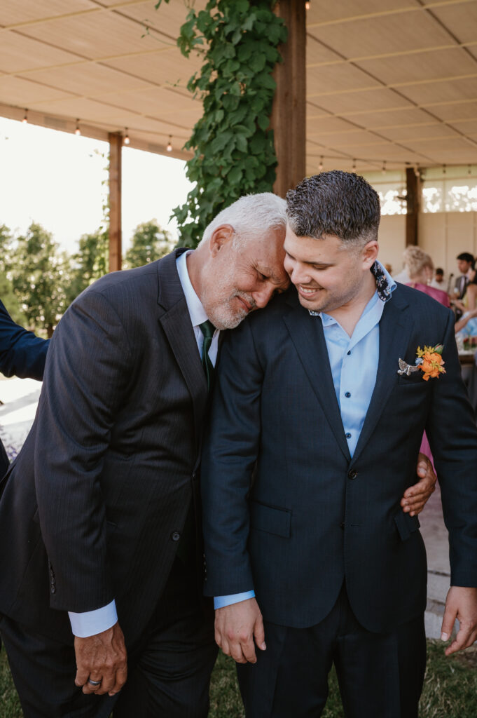 groom and dad portrait