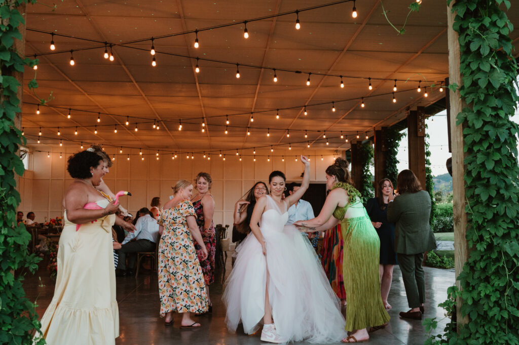 bride dancing on the dance floor 