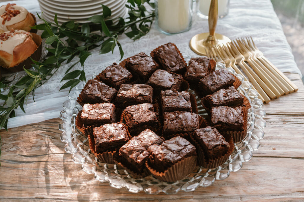 wedding dessert bites brownies 