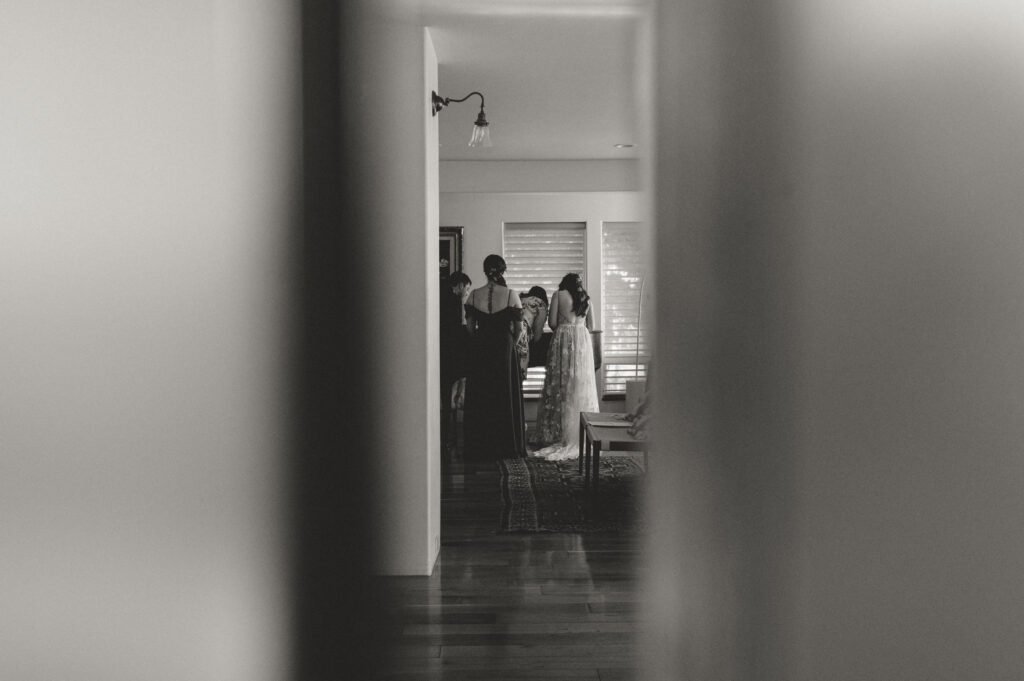 bride and groom signing marriage license 