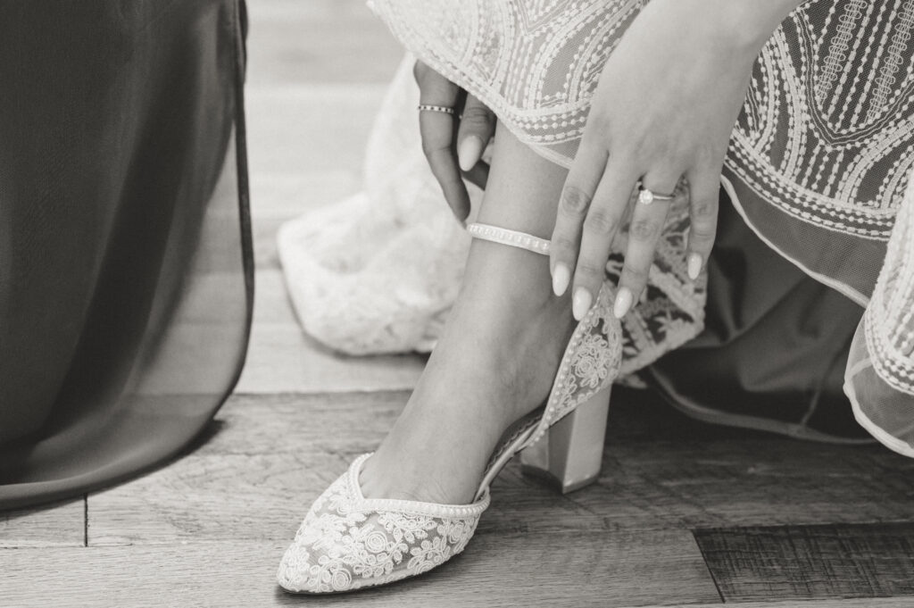 brides shoes and brides nails