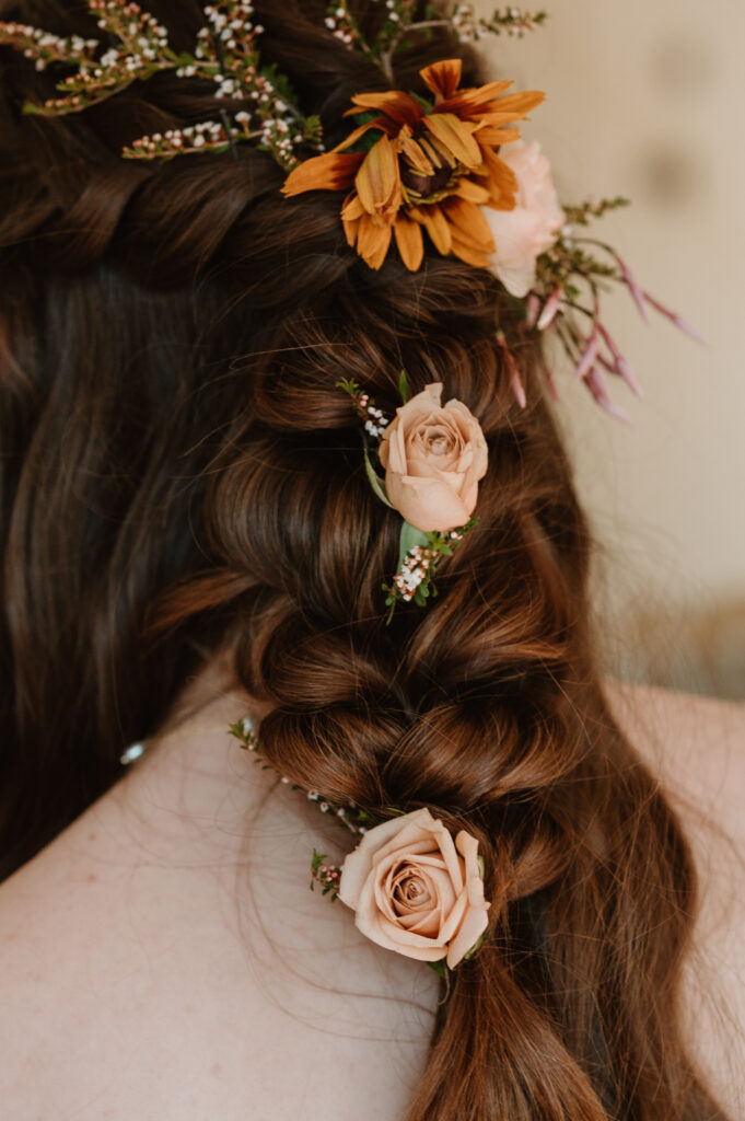 floral bridal hair 