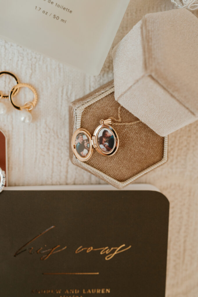 wedding details and locket