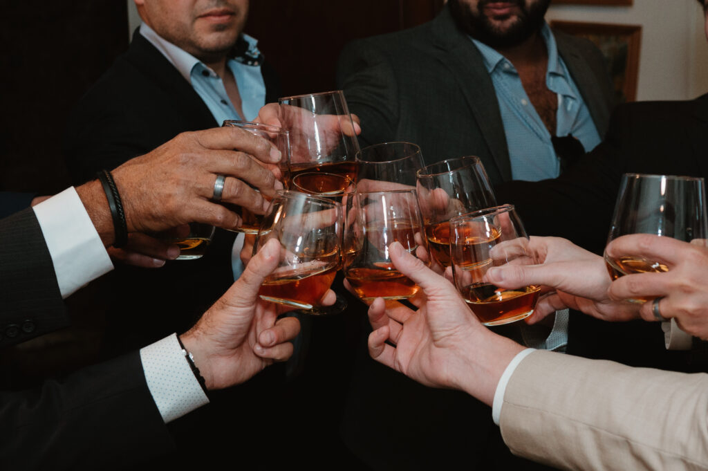 whiskey toast for wedding party 