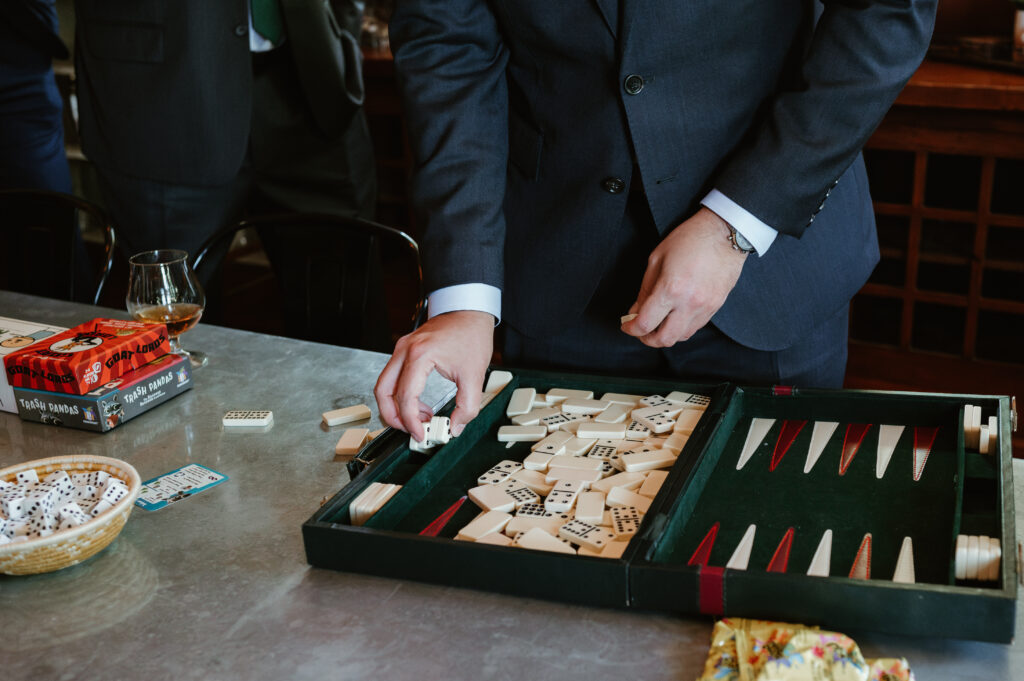 games at a wedding at the orchard in hood river